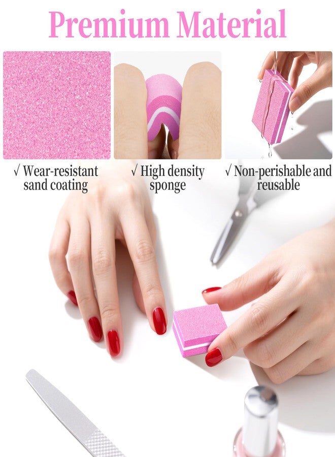 RAQEHO 100 Mini Nail Buffers Block - 80/100 Grit Mini Buffing Block limas para uñas Fingernail Files Bulk Dual Grit Nail Files for Acrylic Gel Natural Nails Manicure Pedicure Portable Nail Care Kit - Image 4